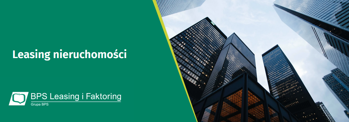 leasing nieruchomości baner obraz przedstawia zdjęcie wieżowców